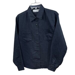 Alton Weinstrein Black Shirt Long‎ Sleeve Button Up Pockets Workwear